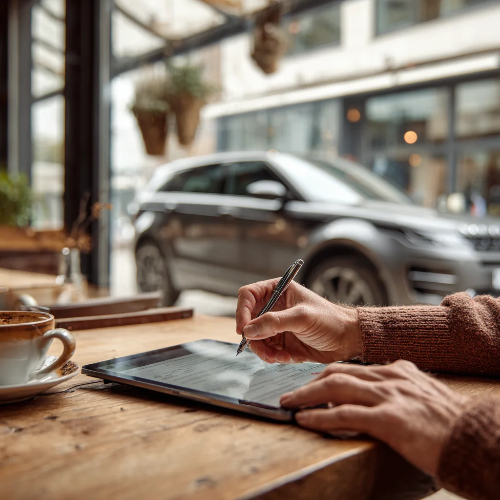 Семья иммигрантов с застрахованным автомобилем в Америке